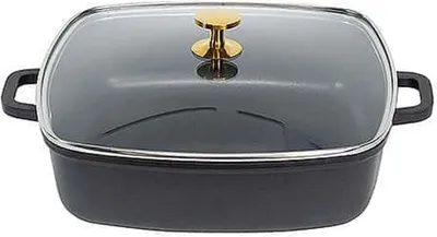 Produktbild von AluChef® Bräter, quadratisch 28 cm x 28 cm / schwarz