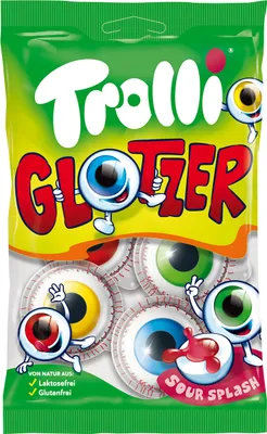 Trolli Glotzer, Schaumzuckerware, die wie Augen aussehen, 4 Stück einzeln verpackt