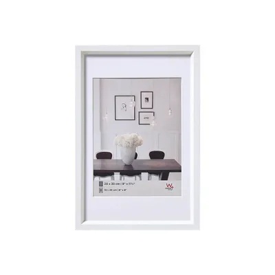 Obrázok produktu pre Walther plastový rám Steel Style 30x40 cm biely s paspulkou 20x30 cm