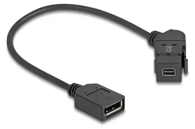 Produktbild von DeLOCK 67155, Mini DisplayPort, DisplayPort, 0,3 m, Schwarz