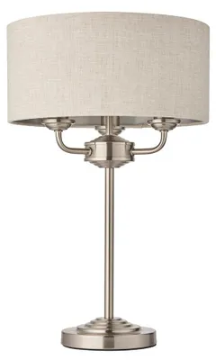 Obrázek produktu pro Stolní lampa HIGHCLERE, leštěný chrom, 3xE14x15W, kov, rozměry: 50x32x32 cm, IP20, Endon