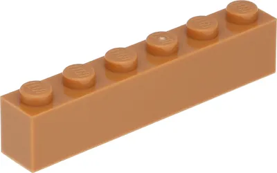 Produktbild von Lego® 250 Stück 3009 Stein Brick 1x6 Part Basic Steine 250 Mittleres Nougat