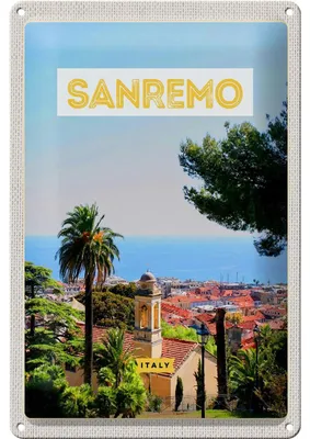Produktbild von Blechschild Reise 20x30cm Sanremo Italien Reise Sonne Sommer