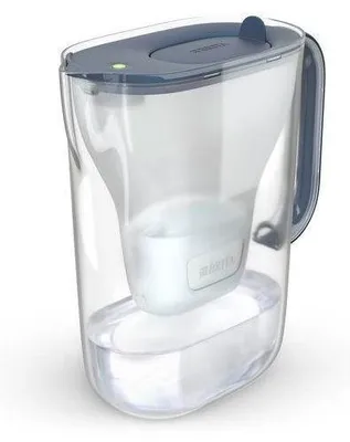 Produktbild von Brita Style Essential stone blue 3 filtri, Pitcher-Wasserfilter, 2,4 l, Steinfarbe, Transparent