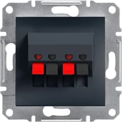 Immagine prodotto di Connessione per altoparlanti a 2 poli senza cornice, antracite Schneider Asfora EPH5700171