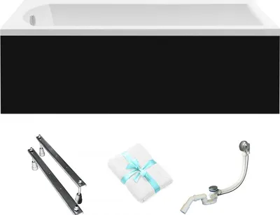 Produktbild von Aqua For You | Besco Shea Badewanne - 150x70cm - Mit Verkleidung - Mit Füßen - Mit Syphon