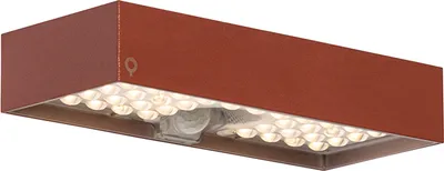 Produktbild von QAZQA - Modern Rote Außen Wandleuchte mit Abblendlicht und Sonnensensor - Kayo Dimmer I Dimmbar I Außenbeleuchtung - Kunststoff Rechteckig - I (nicht austauschbare) LED