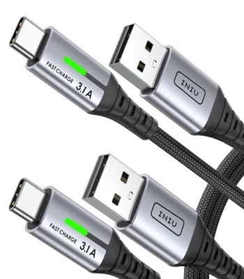 Immagine prodotto di Cavo USB INIU, connettore USB-A a USB-C, ricarica rapida QC 3.1A, cavo USB di tipo C in nylon