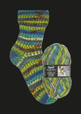 Produktbild von Opal Hundertwasser I | 4-fach Sockenwolle 100g | Farbe 1433