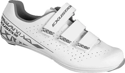 Produktbild von Rennradschuhe SR456 Weiß Größe 45 mit atmungsaktivem Mesh und Klettverschlüssen