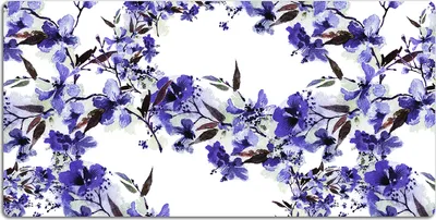 Produktbild von Schreibtischmatte Tischunterlage 90x45 cm Mauspad - Blaue Blumen