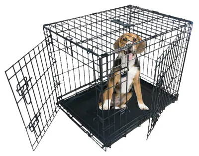 Image de Solidchoice - Cage pliante pour chien avec 2 portes, 91,5 x 61 x 66 cm