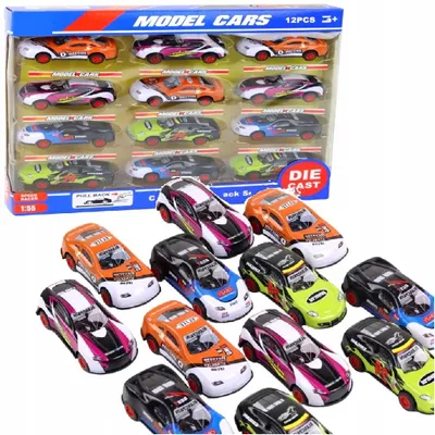 Produktbild von QULKI Spielzeugauto-Set mit Rückzugsmotor für Kinder