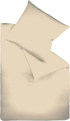 Produktbild von fleuresse Colours Jersey Bettwäsche, 155 x 200 cm, beige, aus 100% Baumwolle,  Standard 100