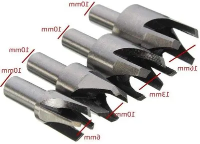 Image de Kit d'outils pour le travail du bois de 6 mm/10 mm/13 mm/16 mm comprenant différents forets
