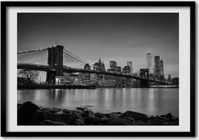 Produktbild von Bild - Bilder - Bilderrahmen - 70 cm x 50 cm - MDF-Rahmen, Wandkunst New York