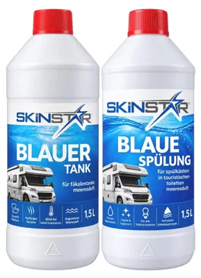 Productafbeelding van Chemietoiletten: Sanitairvloeistof, spoelwateradditief, toevoeging voor campingtoiletten. Geur: zeemarijn. Type: 3 liter spoelvloeistof