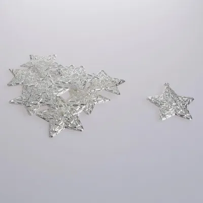 Produktbild von Metallsterne zum Hängen - silber - 6 cm - 12 Stück - 92016 10