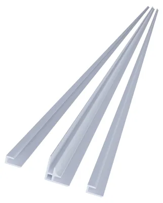 Produktbild von Duschspa 210cm Eckprofil mit Kantenprofil Aluminium Profil für 3mm Aluverbundplatte Weiß matt