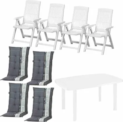 Produktbild von Tampa+Faro SET 9-teilig Gard. 4 x Klappsessel, 4 x Auflagen, 1 x Faro Tisch