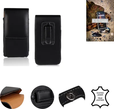 Produktbild von K-S-Trade® Holster Gürtel Tasche für Caterpillar Cat S31 Handy Hülle leder schwarz, 1x