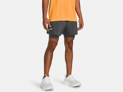 Produktbild von Shorts Under Armour Launch 5" 2-in-1 Senior L grau