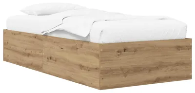 Image de vidaXL Structure de lit en bois stratifié, imitation chêne, 80 x 200 cm