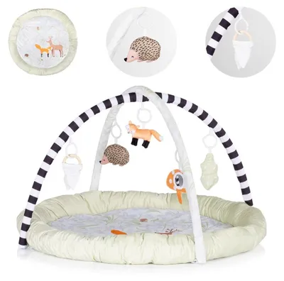 Produktbild von Chipolino Spielbogen, Krabbeldecke Wald, 5 abnehmbare Hängespielzeuge, ab Geburt beige