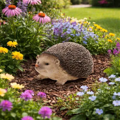 Produktbild von Gartenfigur Igel Polystone - 20 x 12 x 10 cm - Dekofigur