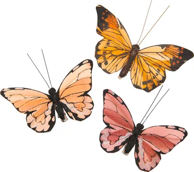 Produktbild von Rico Design "Schmetterling mit Clip" Apricottöne