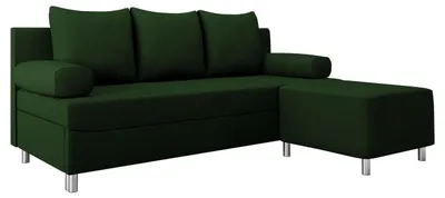Produktbild von MIRJAN24 Schlafsofa Dover mit Bettkasten und Schlaffunktion, Bettsofa, Couch vom Herstelle (Sofa mit Polsterhocker, Farbe: Polo 889)