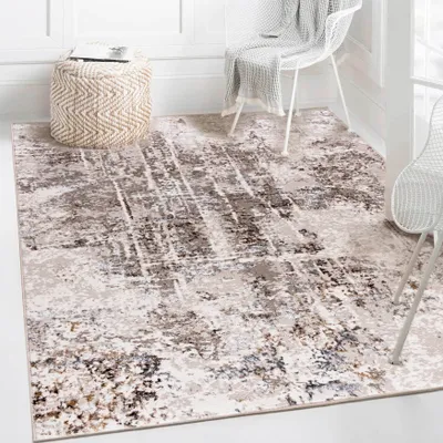 Obrázek produktu pro Koberec s Krátkým Vlasem Mazovia - Abstraktní Béžový Koberec do Obývacího Pokoje, Ložnice, Vhodný pro Alergiky - 240x330 cm