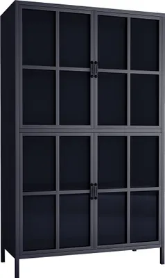 Produktbild von HOMEXPERTS Highboard, 4-trg. CHOICE B 85, H 160, T 40 cm schwarz 4 Türen