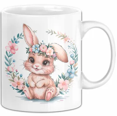 Produktbild von Kaninchen Hase Tierliebhaber Tasse Geschenk Lustige Geschenkidee Spruch (Weiß)