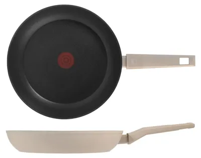 Antihaftpfanne mit Wärmeanzeige, 28 cm, beige