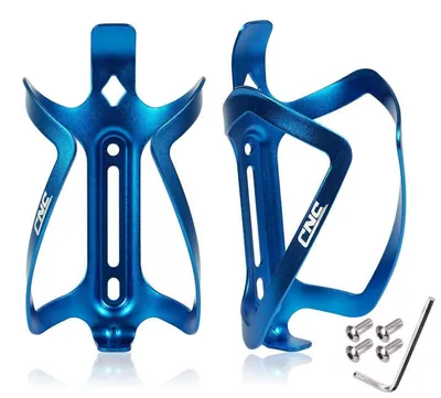 Image de Porte-bidon pour vélo en aluminium, bleu, lot de 2, pour vélo de course et VTT