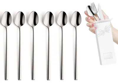 Produktbild von Amefa Metropole Latte Löffel Set 6 Stück Edelstahl 18/10