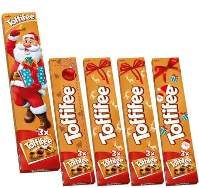Produktbild von Toffifee 45er Packung Motiv Weihnachtsmann, Rentier oder Schneemann 375g