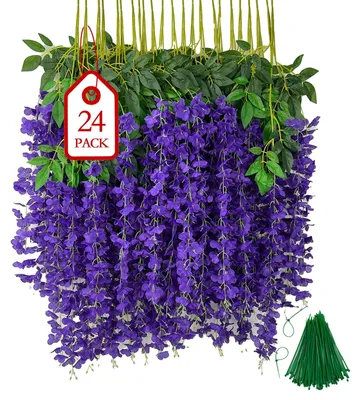 Immagine prodotto di Solidchoice - 24 fiori artificiali color viola scuro, ideali per decorazioni