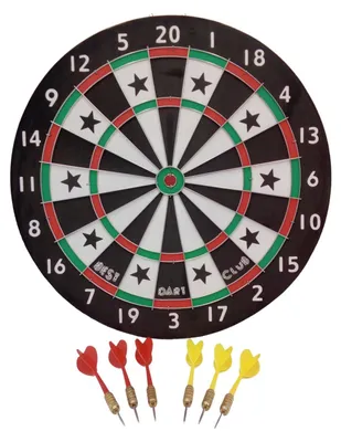 Produktbild von Dartscheibe mit 6 Pfeile Dartspiel Dartboard Dartpfeile Wurfpfeile Dartboard