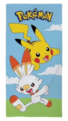 Obrázek produktu pro POKEMON PIKACHU Sprchový ručník Plážový ručník Ručník do vany 70 x 140 cm