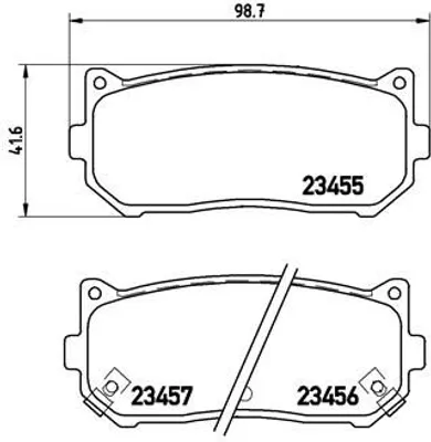 Produktbild von Brembo Bremsbelagsatz, Scheibenbremse Hinterachse P 30 008