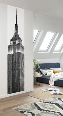 Produktbild von Komar Vlies Fototapete "Empire State Building", grau, 50 x 250 cm; V1-775