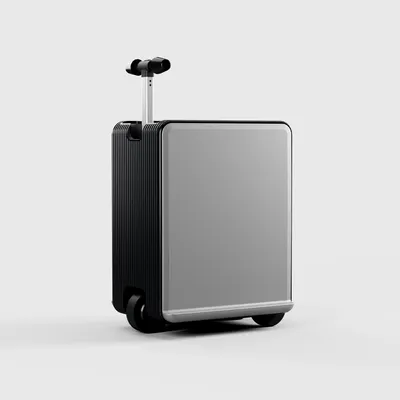 Immagine prodotto di Valigia da viaggio elettrica – Trolley per bagagli a mano – Bagaglio a mano – Scocca in policarbonato leggera – 4 ruote omnidirezionali – Serratura numerica – Argento