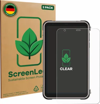Produktbild von 2x ScreenLeaf Schutzfolie für Ulefone RugKing Pad Pro nachhaltiger Displayschutz Display Schutz Folie Klar Transparent