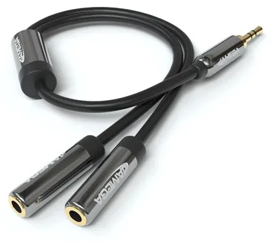 Produktbild von 0,2m Audio Klinken Y-Adapter Kabel | Aux Y Splitter Verteiler Stereo Y Adapter