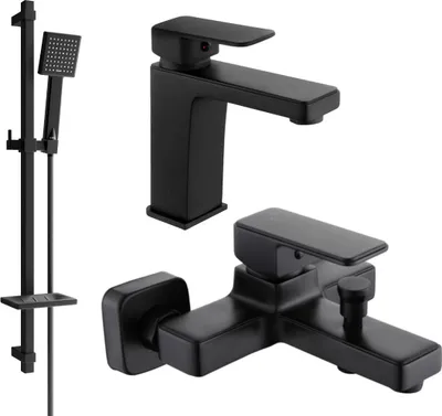 Produktbild von Mexen Cetus DQ45 Badewannenset, Schwarz - 744303DQ45-70