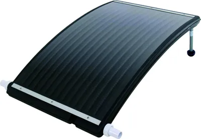 A solar pool heater panel is shown against a white background.