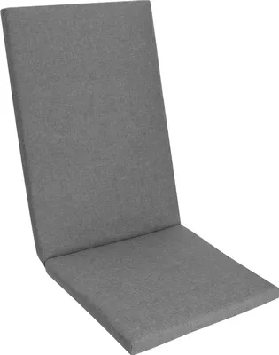 Produktbild von Herlag Sunny Hochlehner-Auflage 123x50x4 cm – wetterfest, wasserfest & UV-beständig – waschbarer Bezug mit Reißverschluss – Grau