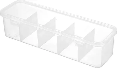 Produktbild von Transparente Aufbewahrungsbox für Datenkabel mit Deckel, 5 Fächer, große Kapazität, Mehrzweck-Ladekabel, Schmuck-Organizer, Behälter